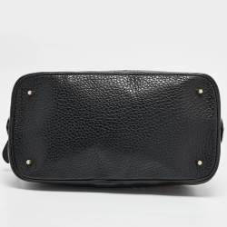 Pre Owned Burberry Beige/Brown Haymarket Coated Canvas and Leather Dome Satchel