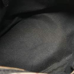 Pre Owned Burberry Beige/Brown Haymarket Coated Canvas and Leather Dome Satchel