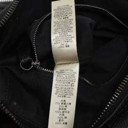 Pre Owned Burberry Black Smoked Check PVC and Leather Chain Lock Bowling Bag