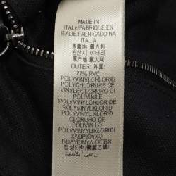 Pre Owned Burberry Black Smoked Check PVC and Leather Chain Lock Bowling Bag