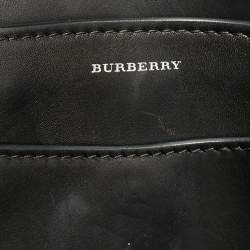 Burberry Black/Natural Canvas and Leather Medium Marais Belt Tote