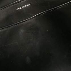 Burberry Black/Natural Canvas and Leather Medium Marais Belt Tote