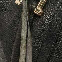 Burberry Black Grain Leather Boston Bag