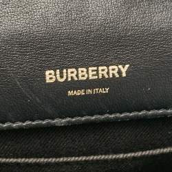 Burberry Black Quilted Coated Canvas Small Horseferry Lola Chain Shoulder Bag