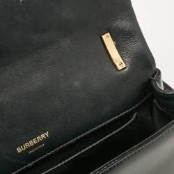 Burberry Black Quilted Coated Canvas Small Horseferry Lola Chain Shoulder Bag