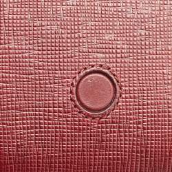 Burberry Burgundy/Brown Leather Buckle Vertical Crossbody Bag