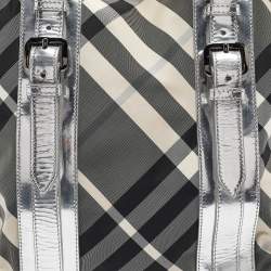 Burberry Silver Beat Check Nylon Victoria Tote