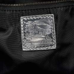 Burberry Silver Beat Check Nylon Victoria Tote