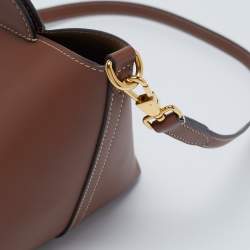 مملوكة مسبقًا Burberry Dark Brown Soft Leather Small Pocket Tote