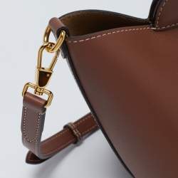 مملوكة مسبقًا Burberry Dark Brown Soft Leather Small Pocket Tote