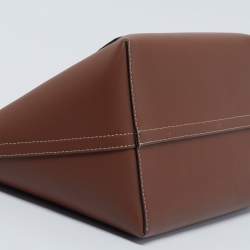 مملوكة مسبقًا Burberry Dark Brown Soft Leather Small Pocket Tote