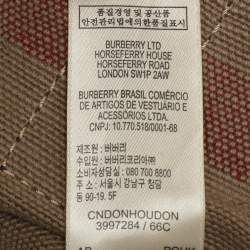 Pre Owned Burberry Beige/Black House Check Canvas and Leather Ashby Bucket Bag