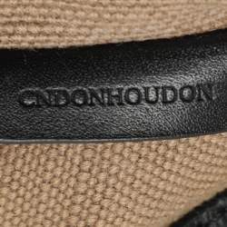 Pre Owned Burberry Beige/Black House Check Canvas and Leather Ashby Bucket Bag