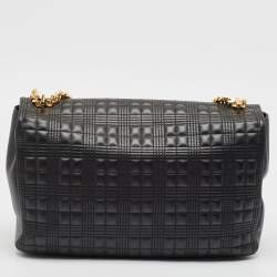 Burberry Black Quilted Leather Lola Flap Shoulder Bag