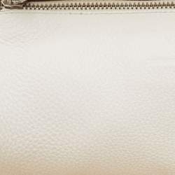 Burberry White Leather Cylinder Shoulder Bag