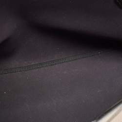 Pre Owned Burberry Beige/Black Supernova Check Coated Canvas and Patent Leather Nickie Tote