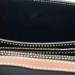 Pre Owned Burberry Tricolor Canvas and Leather Small TB Shoulder Bag