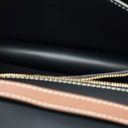 Pre Owned Burberry Tricolor Canvas and Leather Small TB Shoulder Bag