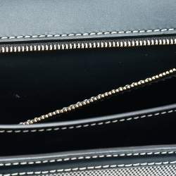 Pre Owned Burberry Tricolor Canvas and Leather Small TB Shoulder Bag