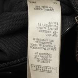 Burberry Beige/Brown Haymarket Check PVC and Leather Medium Golderton Tote