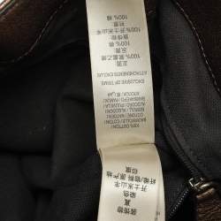 Burberry Beige/Brown Haymarket Check PVC and Leather Medium Golderton Tote