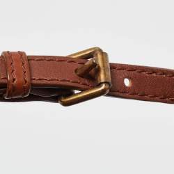 Pre Owned Burberry Brown Smoke Check PVC and Leather Hartham Crossbody Bag