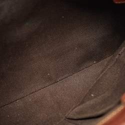 Pre Owned Burberry Brown Smoke Check PVC and Leather Hartham Crossbody Bag