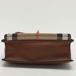 Burberry Brown Canvas and Leather Small Macken Crossbody Bag