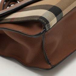 Burberry Brown Canvas and Leather Small Macken Crossbody Bag