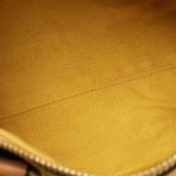 Burberry Yellow/Brown Leather Medium Alchester Bowling Bag