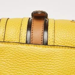 Burberry Yellow/Brown Leather Medium Alchester Bowling Bag