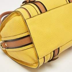 Burberry Yellow/Brown Leather Medium Alchester Bowling Bag