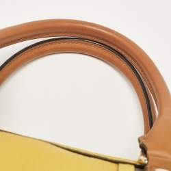 Burberry Yellow/Brown Leather Medium Alchester Bowling Bag
