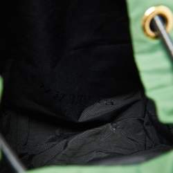 Pre Owned Burberry Bright Green Nylon Medium Rucksack Backpack