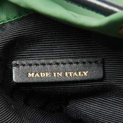 Pre Owned Burberry Bright Green Nylon Medium Rucksack Backpack