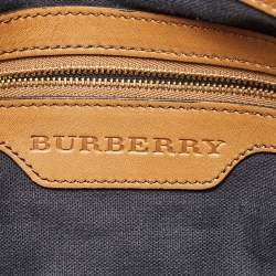 مملوكة مسبقًا Burberry Beige/Brown House Check Canvas and Leather Aurelia Tote