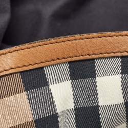 مملوكة مسبقًا Burberry Beige/Brown House Check Canvas and Leather Aurelia Tote