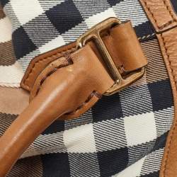 مملوكة مسبقًا Burberry Beige/Brown House Check Canvas and Leather Aurelia Tote