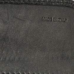 Pre Owned Burberry Black/Beige House Check Fabric and Leather Leighton Continental Wallet