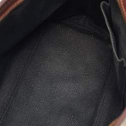 مملوكة مسبقًا Burberry Dark Brown/Beige Haymarket Check Coated Canvas Tote