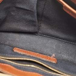 مملوكة مسبقًا Burberry Brown/Beige House Check Canvas and Leather Abbott Shoulder Bag