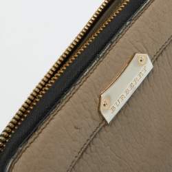 Burberry Taupe Grey Grain Leather Small Orchard Bowler Bag