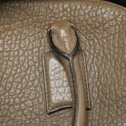 Burberry Taupe Grey Grain Leather Small Orchard Bowler Bag