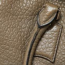 Burberry Taupe Grey Grain Leather Small Orchard Bowler Bag