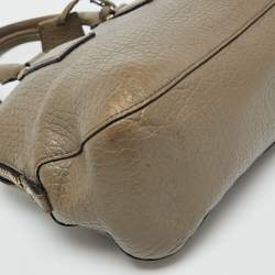 Burberry Taupe Grey Grain Leather Small Orchard Bowler Bag