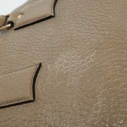 Burberry Taupe Grey Grain Leather Small Orchard Bowler Bag