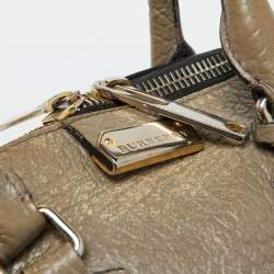Burberry Taupe Grey Grain Leather Small Orchard Bowler Bag