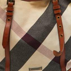 Burberry Brown Mega Check Canvas and Leather Orton Tote