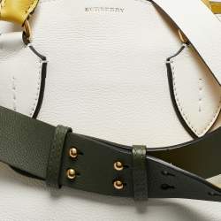 Pre Owned Burberry Tricolor Leather Large Marais Belt Bag