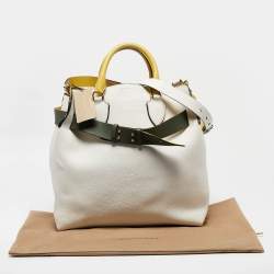 Pre Owned Burberry Tricolor Leather Large Marais Belt Bag